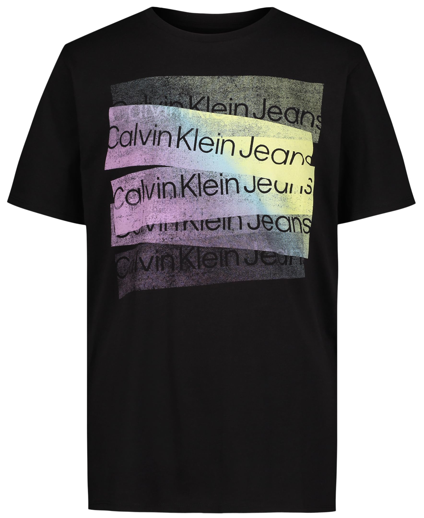 Calvin Klein Boys' Short Sleeve Fashion Graphic Crew Neck T-Shirt, Comfortable, Relaxed Fit